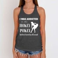 I Was Addicted To The Hokey Pokey But Then I Turned Myself Around Women's Knotted Racerback Tank