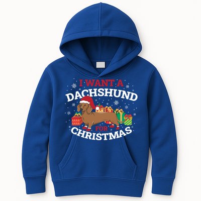 I Want A Dachshund For Christmas Great Gift Kids Hoodie