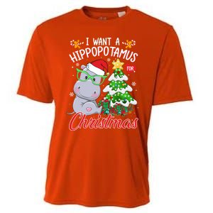 I Want A Hippopotamus For Christmas Xmas Hippo For Gift Cooling Performance Crew T-Shirt