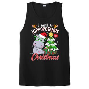 I Want A Hippopotamus For Christmas Xmas Hippo For Gift PosiCharge Competitor Tank