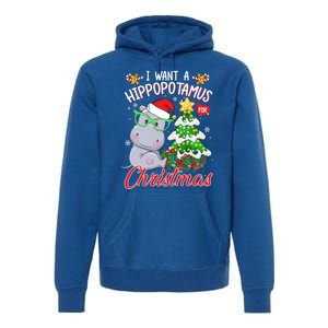 I Want A Hippopotamus For Christmas Xmas Hippo For Gift Premium Hoodie