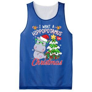 I Want A Hippopotamus For Christmas Xmas Hippo For Gift Mesh Reversible Basketball Jersey Tank