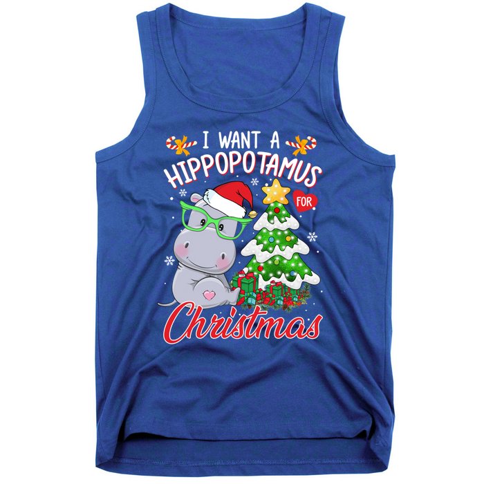 I Want A Hippopotamus For Christmas Xmas Hippo For Gift Tank Top