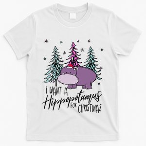 I Want A Hippopotamus For Christmas Cute Xmas Costume T-Shirt