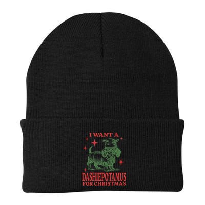 I Want A Dashiepotamus For Christmas Dachshund Hippopotamus Beanie