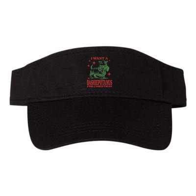 I Want A Dashiepotamus For Christmas Dachshund Hippopotamus Visor