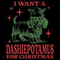 I Want A Dashiepotamus For Christmas Dachshund Hippopotamus Zip Tote Bag