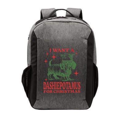 I Want A Dashiepotamus For Christmas Dachshund Hippopotamus Vector Backpack
