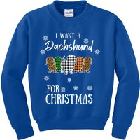 I Want A Dachshund For Christmas Weenie Mom Gift Kids Sweatshirt