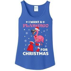 I Want A Flamingo For Christmas Gift Ugly Xmas Pajama Great Gift Ladies Essential Tank