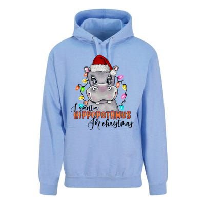 I Want A Hippopotamus For Christmas Funny Hippo Meaningful Gift Unisex Surf Hoodie