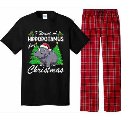 I Want A Hippopotamus For Christmas Xmas Hippo Lover Funny Pajama Set