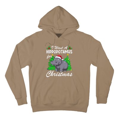 I Want A Hippopotamus For Christmas Xmas Hippo Lover Funny Hoodie