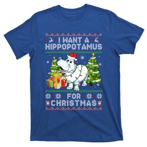 I Want A Hippopotamus For Christmas Hippo Santa Ugly Xmas Gift T-Shirt