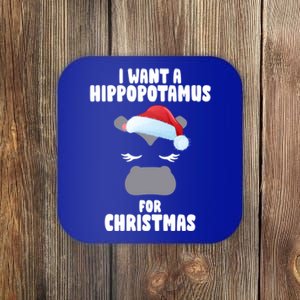 I Want A Hippopotamus For Christmas Xmas Hippo Cute Great Gift Coaster