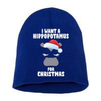 I Want A Hippopotamus For Christmas Xmas Hippo Cute Great Gift Short Acrylic Beanie