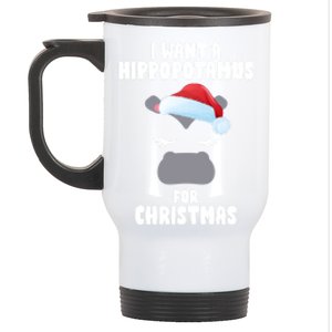 I Want A Hippopotamus For Christmas Xmas Hippo Cute Great Gift Stainless Steel Travel Mug