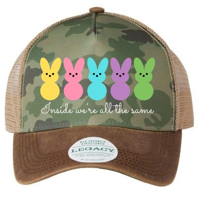 Inside We Are All The Same Easter Bunny Legacy Tie Dye Trucker Hat