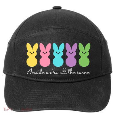 Inside We Are All The Same Easter Bunny 7-Panel Snapback Hat