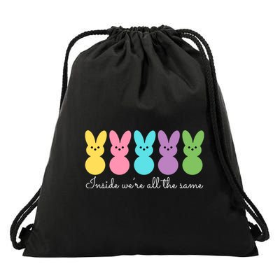 Inside We Are All The Same Easter Bunny Drawstring Bag