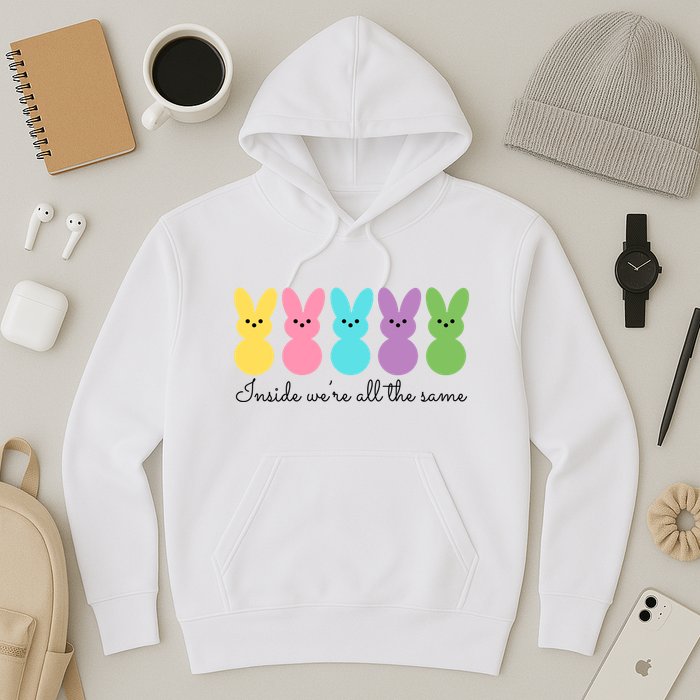 Inside We Are All The Same Easter Bunny Hoodie