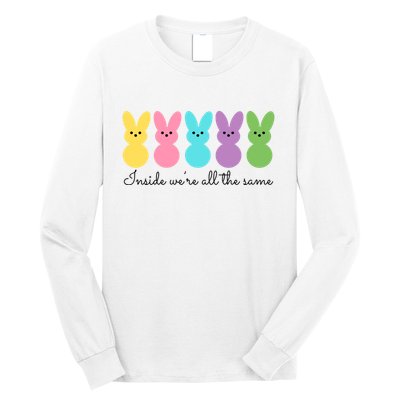 Inside We Are All The Same Easter Bunny Long Sleeve Shirt