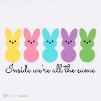 Inside We Are All The Same Easter Bunny Button