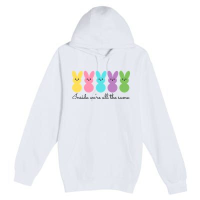 Inside We Are All The Same Easter Bunny Premium Pullover Hoodie
