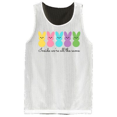 Inside We Are All The Same Easter Bunny Mesh Reversible Basketball Jersey Tank