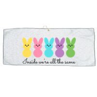 Inside We Are All The Same Easter Bunny Large Microfiber Waffle Golf Towel
