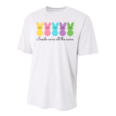 Inside We Are All The Same Easter Bunny Performance Sprint T-Shirt