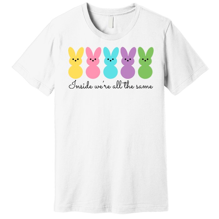 Inside We Are All The Same Easter Bunny Premium T-Shirt