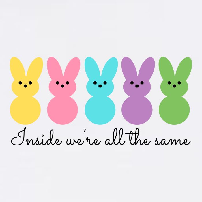 Inside We Are All The Same Easter Bunny Baby Bodysuit