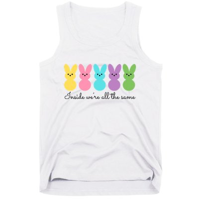 Inside We Are All The Same Easter Bunny Tank Top