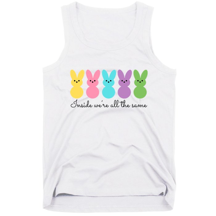 Inside We Are All The Same Easter Bunny Tank Top