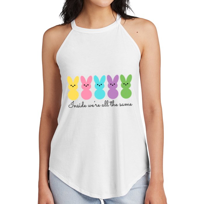 Inside We Are All The Same Easter Bunny Women's Perfect Tri Rocker Tank