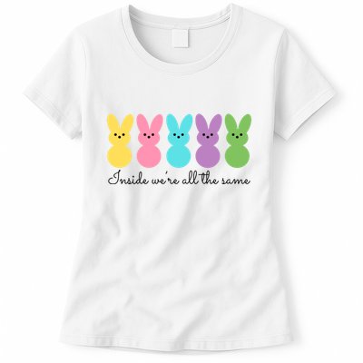 Inside We Are All The Same Easter Bunny Womens T-Shirt