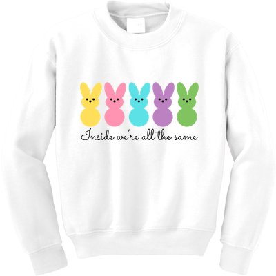 Inside We Are All The Same Easter Bunny Kids Sweatshirt
