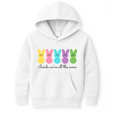 Inside We Are All The Same Easter Bunny Kids Hoodie