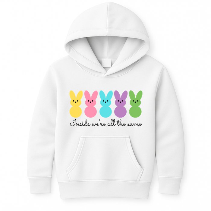 Inside We Are All The Same Easter Bunny Kids Hoodie