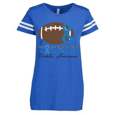 I Wear A Blue For Diabetes Awareness Ribbon Glucose Insulin Enza Ladies Jersey Football T-Shirt