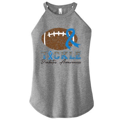 I Wear A Blue For Diabetes Awareness Ribbon Glucose Insulin Women's Perfect Tri Rocker Tank