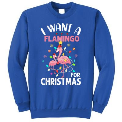 I Want A Flamingo For Christmas Gift Sweatshirt