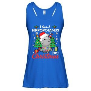 I Want A Hippopotamus For Christmas Funny Hippo Gift Ladies Essential Flowy Tank