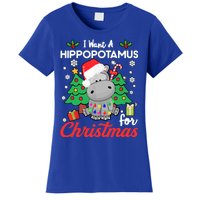 I Want A Hippopotamus For Christmas Funny Hippo Gift Women's T-Shirt