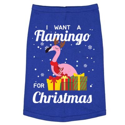 I Want A Flamingo For Christmas Funny Cute Holiday Gift Doggie Tank