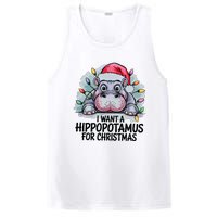 I Want A Hippopotamus For Christmas Hippo Christmas Lights PosiCharge Competitor Tank