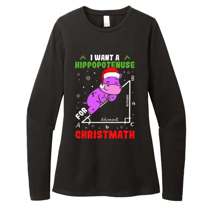 I Want A Hippopotenuse For Christmath Womens CVC Long Sleeve Shirt