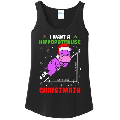 I Want A Hippopotenuse For Christmath Ladies Essential Tank