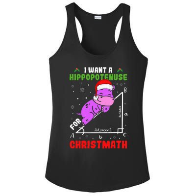 I Want A Hippopotenuse For Christmath Ladies PosiCharge Competitor Racerback Tank